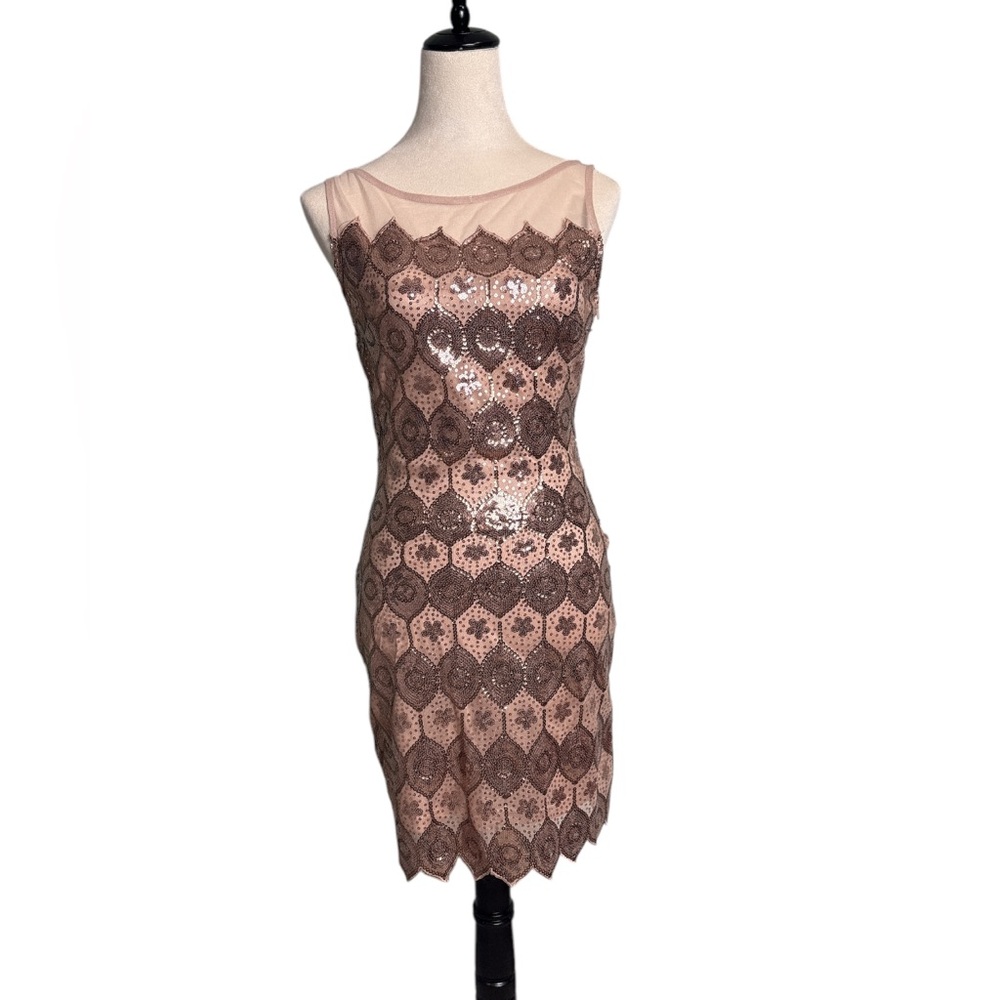 Unique Vintage gold sequins dress